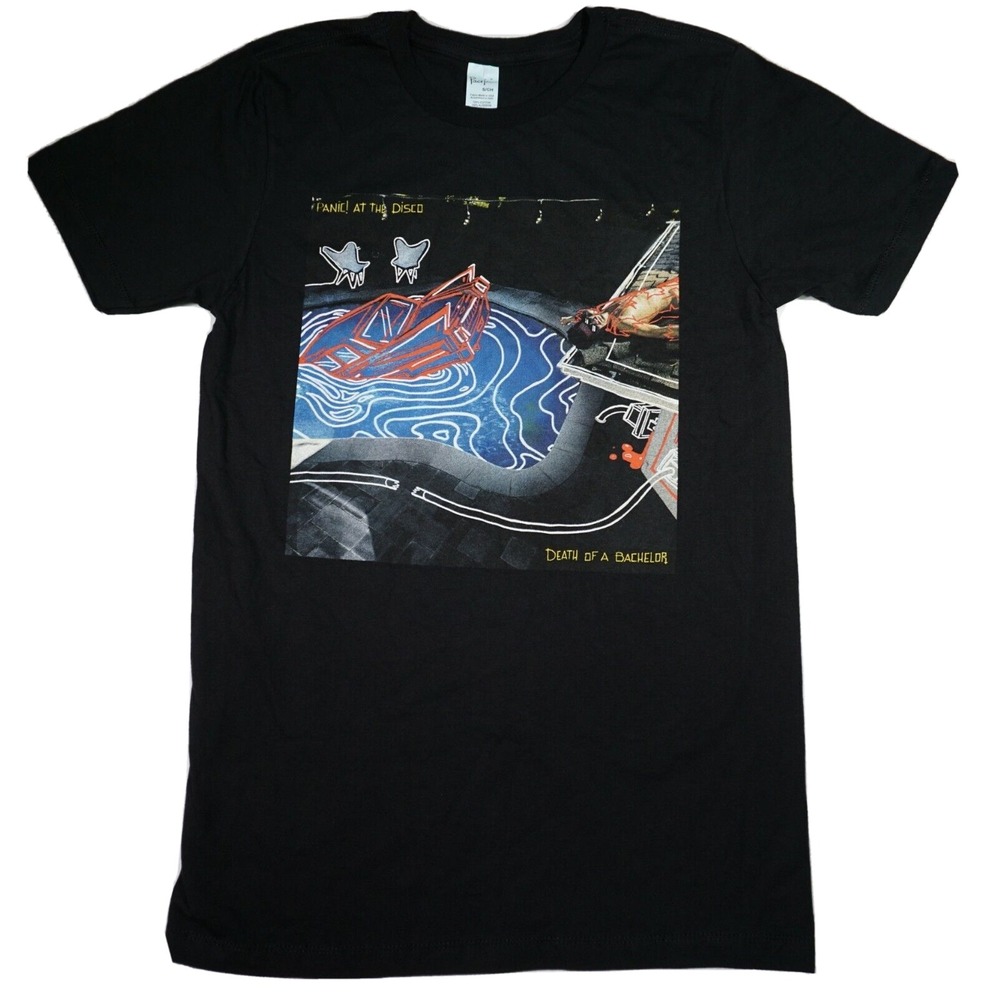 PANIC AT THE DISCO Men Small DEATH OF A BACHELOR Album‎ Cover T-Shirt EUC